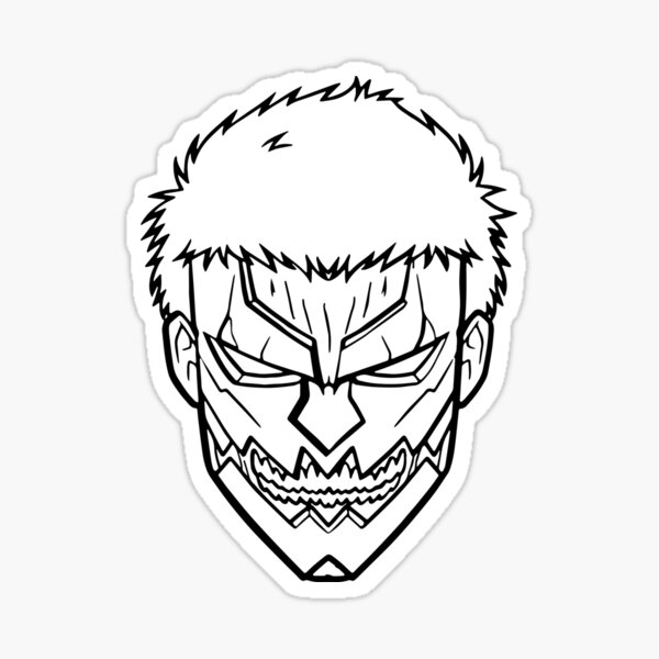 "Armored Titan Face" Sticker for Sale by Felix8186 Redbubble