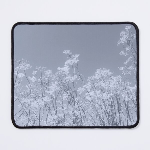 Item preview, Blooming Yarrow in Flower, Monochromatic Blue Grey Color Design designed and sold by CreateShape.