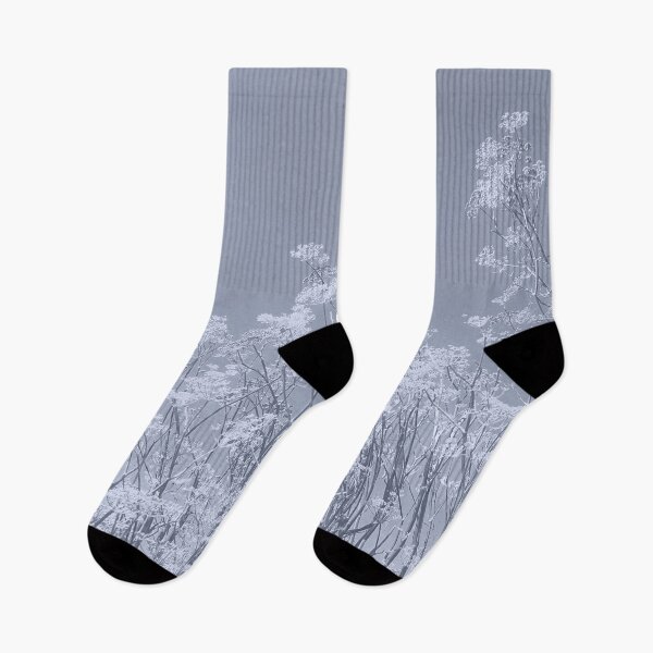 Item preview, Blooming Yarrow in Flower, Monochromatic Blue Grey Color Design designed and sold by CreateShape.