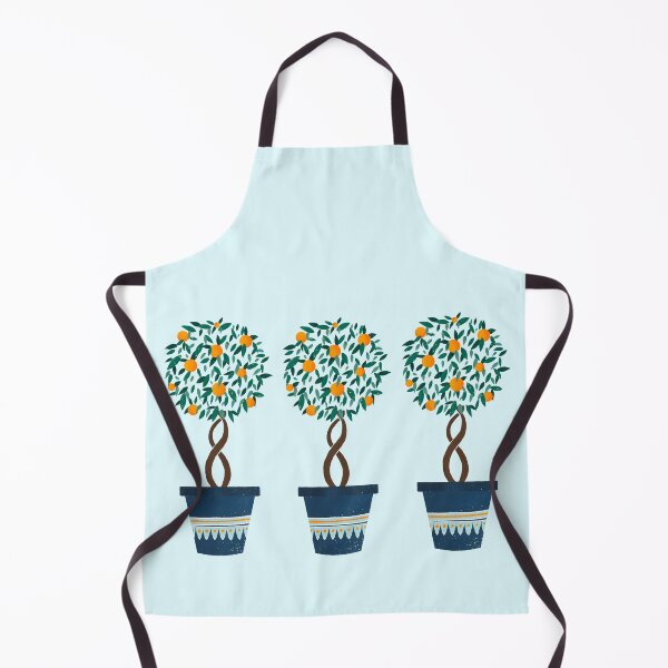 Item preview, Orange trees in blue pots designed and sold by Home Cyn Home.