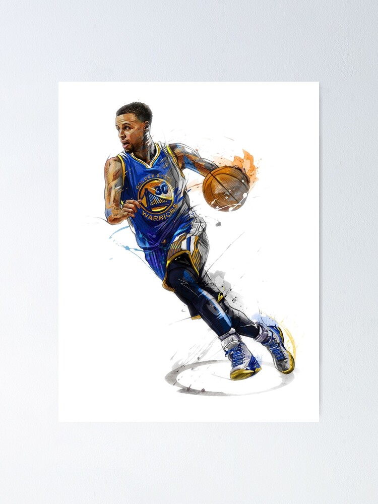 Download Stephen Curry With Text Poster Wallpaper