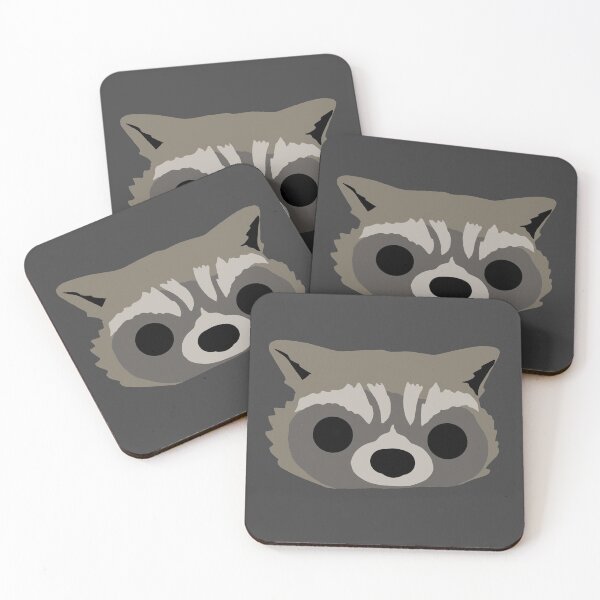 Raccoon Face Coasters (Set of 4)