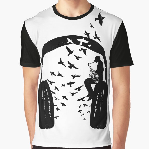 Headphone - Saxophone Graphic T-Shirt
