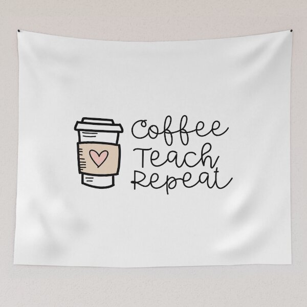 Item preview, Coffee Teach Repeat  Sticker designed and sold by KilaArasi.