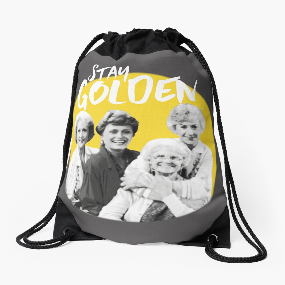 Stay Golden Drawstring Bag