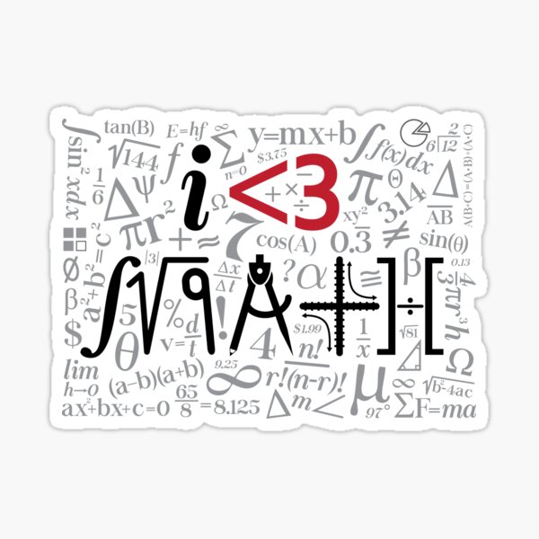 I Love Math Sticker