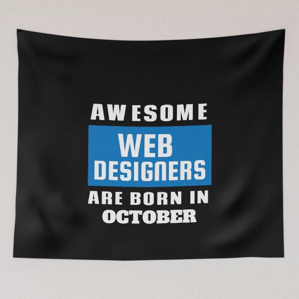 Item preview, Awesome Web Designers Are Born In October - Birthday designed and sold by Superhero Gear.