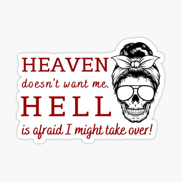 Heaven Vs Hell Red Sticker For Sale By E Eden Redbubble