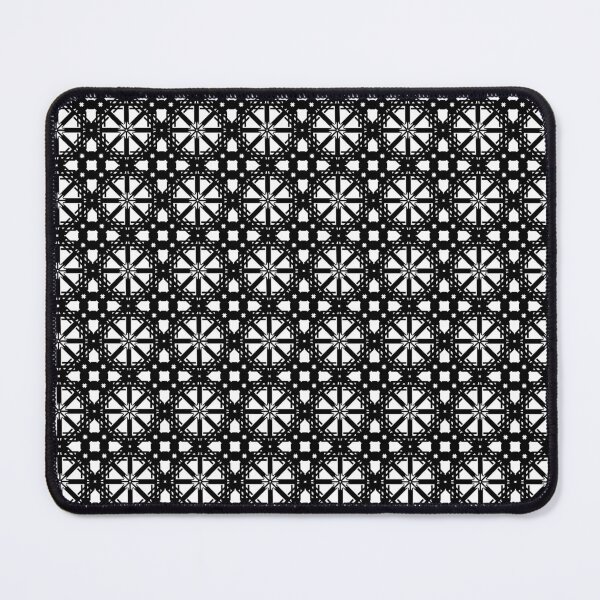 Item preview, The Black and White Circle Mandala in Fabric Seamless Pattern designed and sold by MyMemoriesArts.