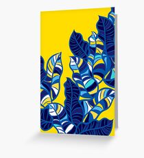 Pop foliage on Yellow Greeting Card