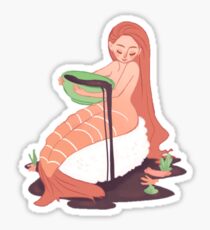 Sushi Mermaid Sticker