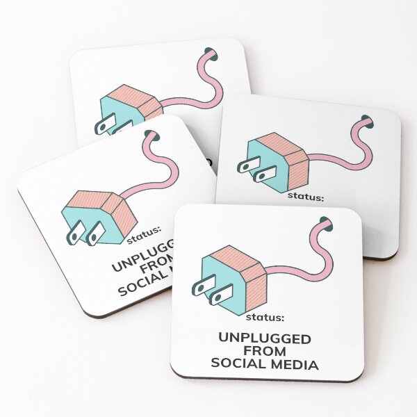 Item preview, Status: Unplugged from Social Media  designed and sold by ArTeaCupcake.