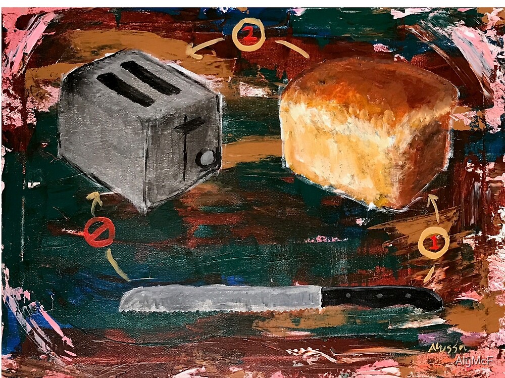 "Knife, Bread, Toaster" by AlyMcF Redbubble