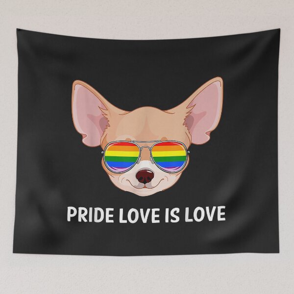 Item preview, Cute LGBT Pride Love Is Love Chihuahua Dog Puppy designed and sold by virnmjan.