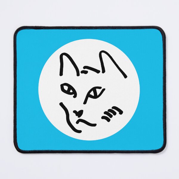 Item preview, Cat Head on Light Blue "Cat's Drawings" designed and sold by Istvan Ocztos.