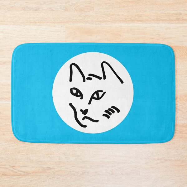 Item preview, Cat Head on Light Blue "Cat's Drawings" designed and sold by Istvan Ocztos.