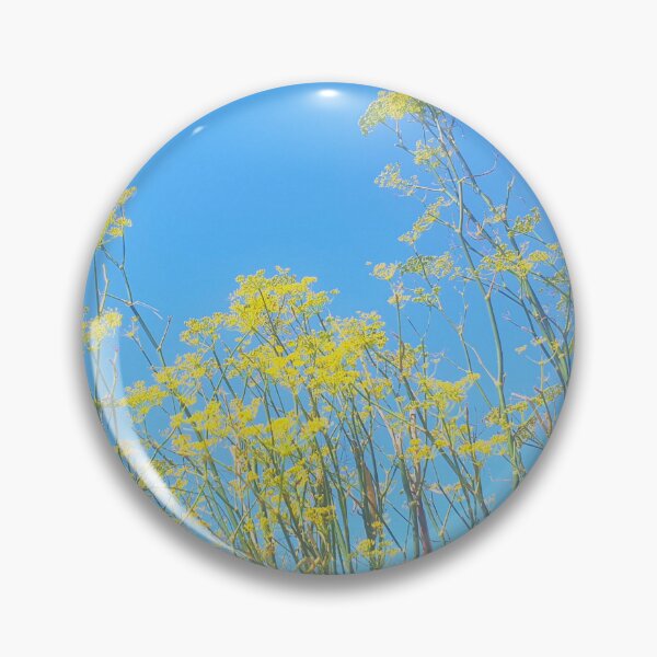 Item preview, Blooming Yarrow, Yellow Flowers Contrast with Sunny Blue Sky designed and sold by CreateShape.