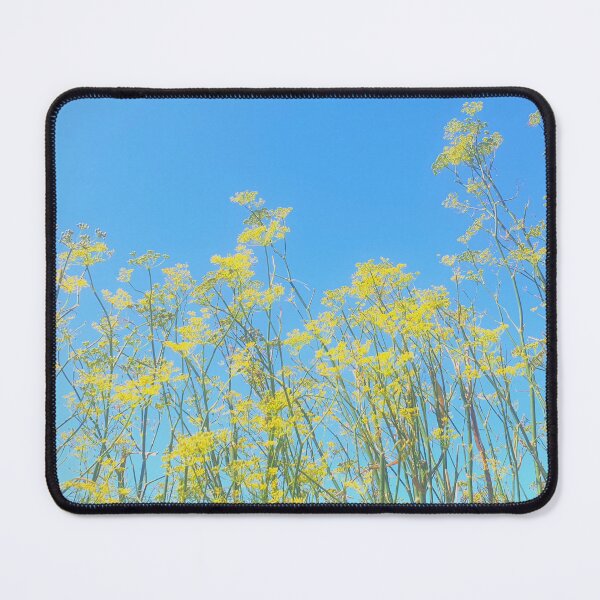 Item preview, Blooming Yarrow, Yellow Flowers Contrast with Sunny Blue Sky designed and sold by CreateShape.