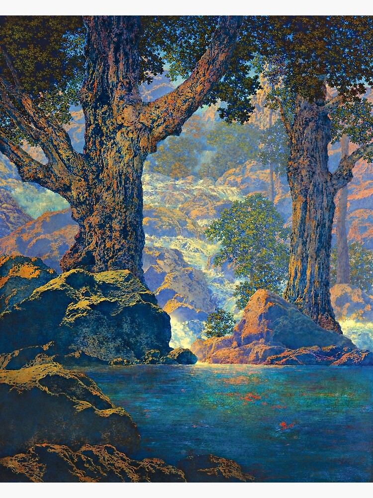 Maxfield Parrish Cascades Quiet Solitude Art Print 1959 American   Flat,750x,075,f Pad,750x1000,f8f8f8 