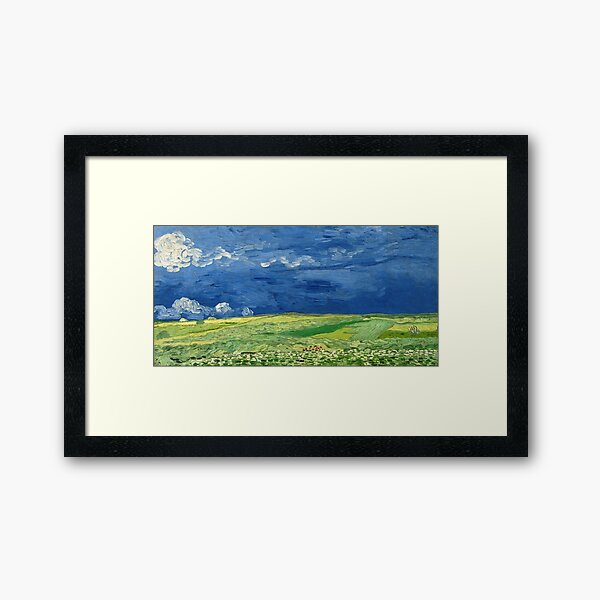 Aperçu de l'œuvre Wheatfield Under Thunderclouds par Vincent van Gogh (1890) créée et vendue par allhistory.