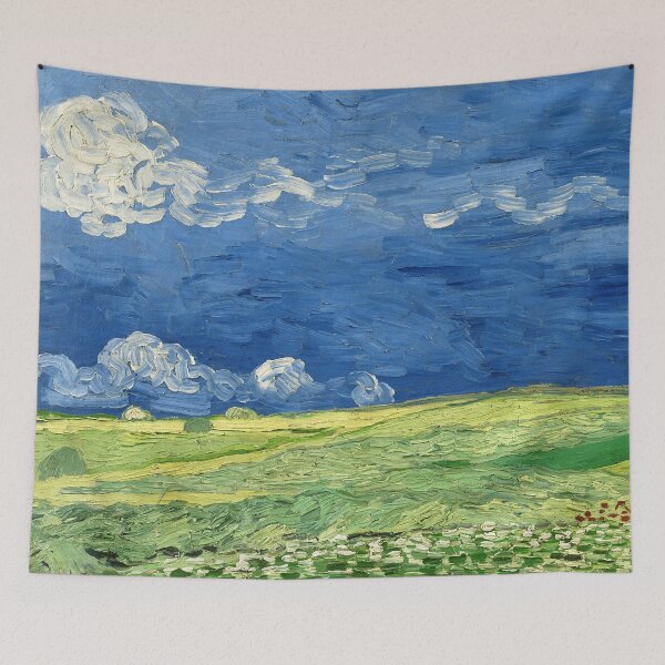 Item preview, Wheatfield Under Thunderclouds by Vincent van Gogh (1890) designed and sold by allhistory.