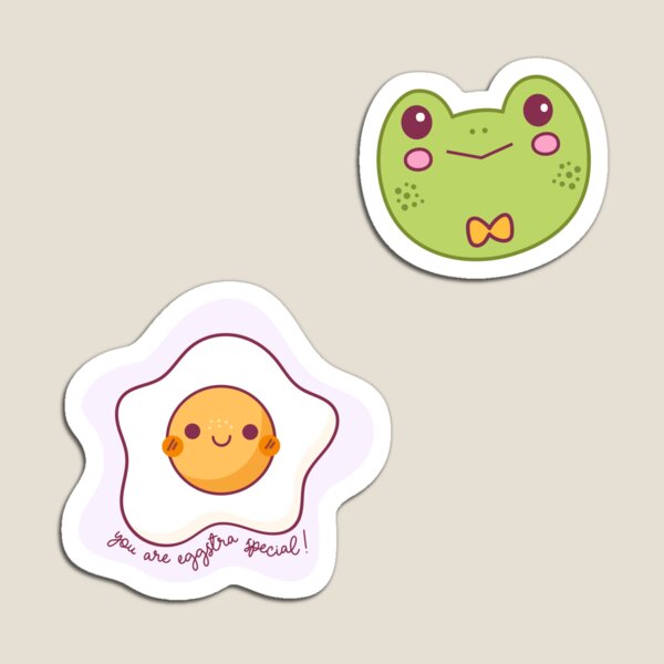 Item preview, cute sticker set frog egg art  designed and sold by MaMoAn.