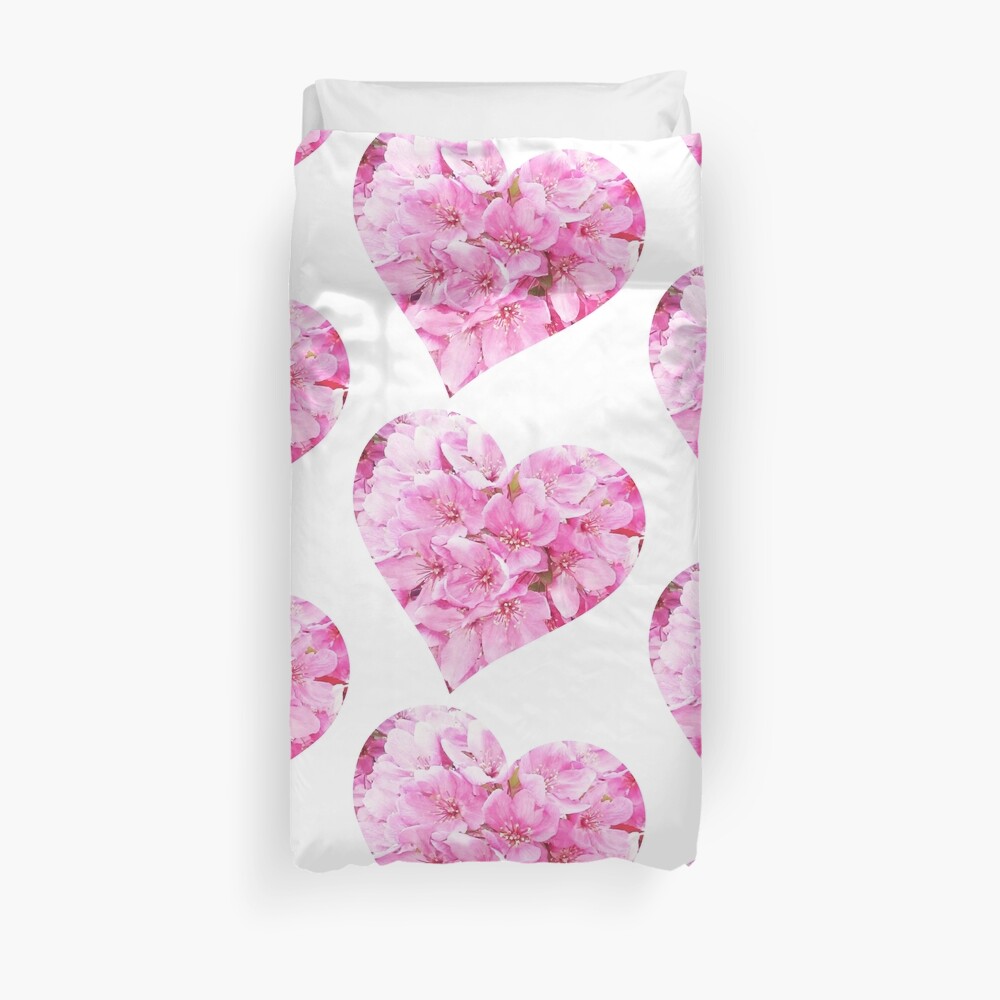 "Blooming Heart. " Duvet Cover by silviasunflower Redbubble