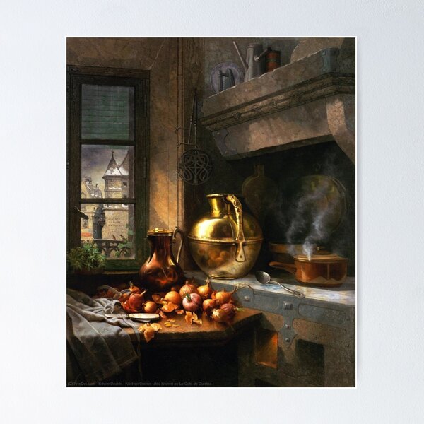 Item preview, kitchen corner also known as le coin de cuisine - Edwin deakin  designed and sold by Vintage Designs +.