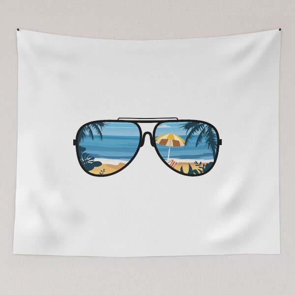 Item preview, Beach Palm Trees Umbrella Sunglasses designed and sold by paulosbpires.