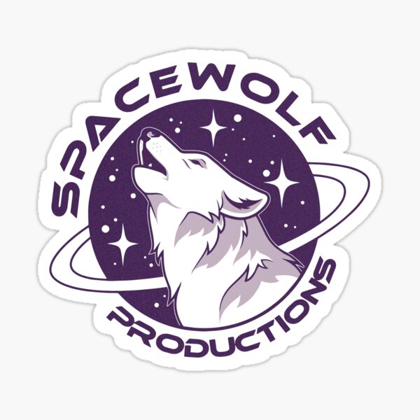 Spacewolf Productions Logo New 2017 Sticker