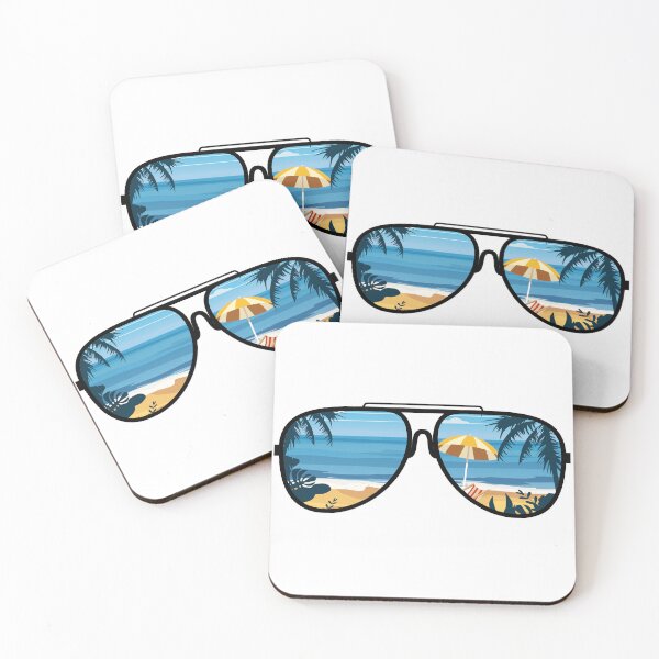 Item preview, Beach Palm Trees Umbrella Sunglasses designed and sold by paulosbpires.