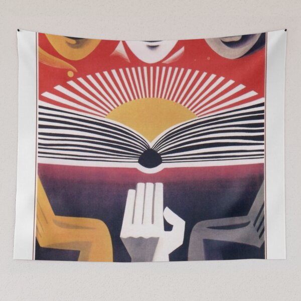 Item preview, "Education to Everyone!" - USSR, 1971 - 'Youth Exposes Imperialism' Historic Socialist Propaganda Artwork Poster designed and sold by sowelfang45.