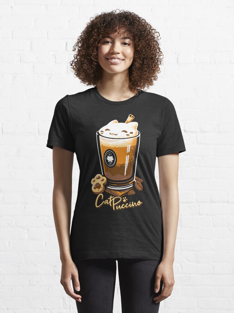 CatPuccino Kawaii Cat Coffee Drink Essential T Shirt for Sale by Snouleaf Redbubble