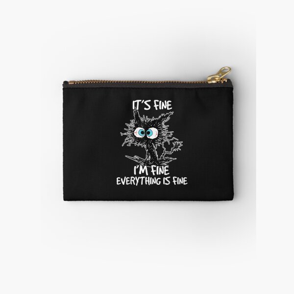 Item preview, It's Fine I'm Fine Everything Is Fine Funny Cat T-Shirt designed and sold by Klaus-Gilbert.