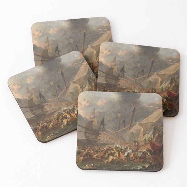 Item preview, A SEA BATTLE  -  Johannes Lingelbach  designed and sold by Vintage Designs +.