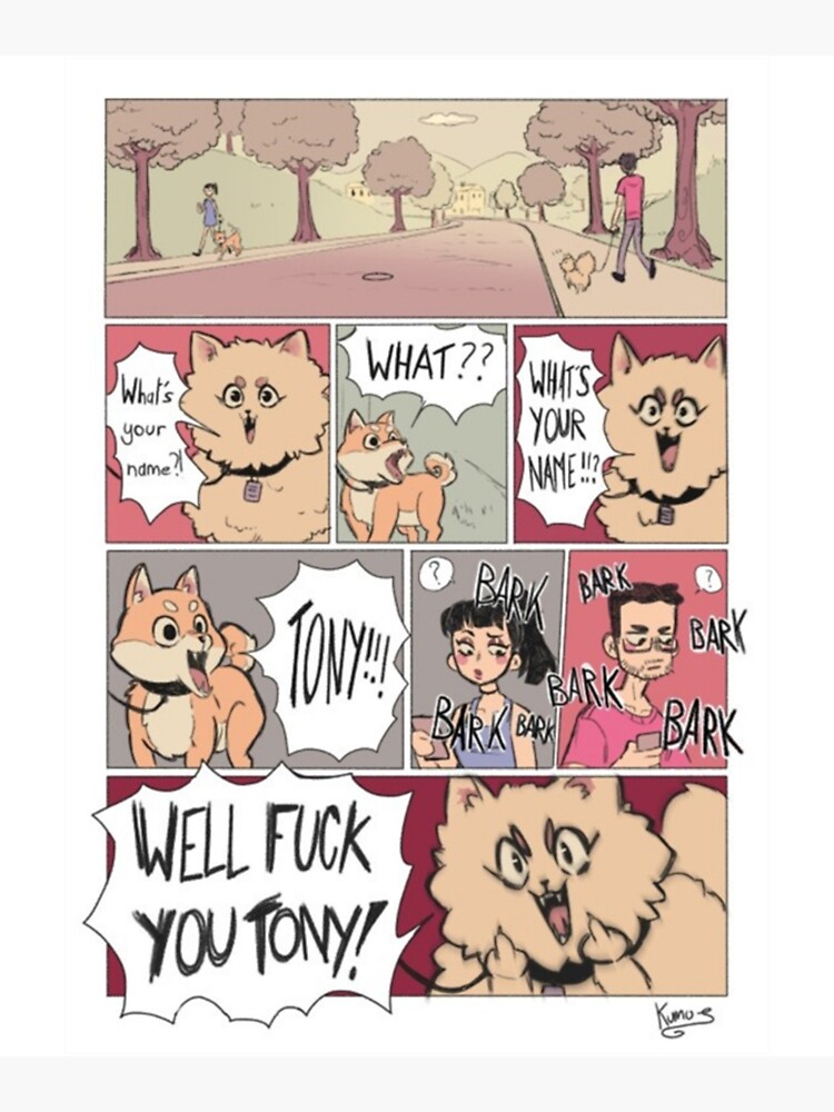 Fuck you Tony! Funny conversation between dog and cat  Poster for