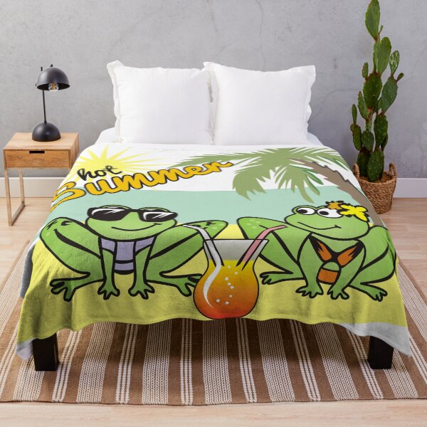Item preview, green frogs at the beach designed and sold by Arctia.