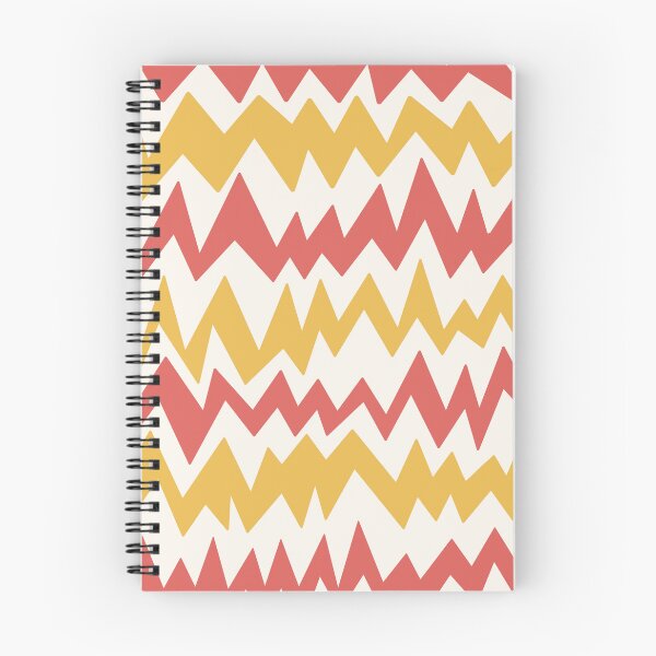 Item preview, Modern minimalist zigzag extract in mustard, cream and deep coral designed and sold by FrancesPoff.