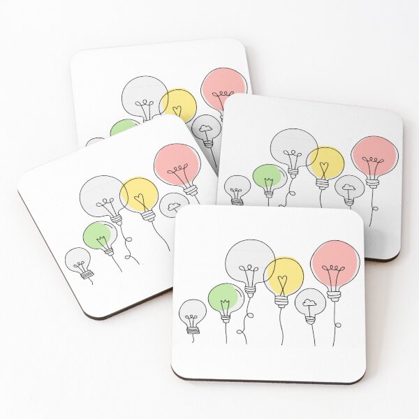 Item preview, Light bulbs  ballons with colors designed and sold by Soft Strength Studio.