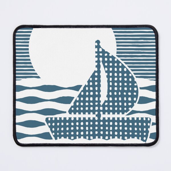 Item preview, Sea Scene Woodblock Print (Blue) designed and sold by STUDIO-72.