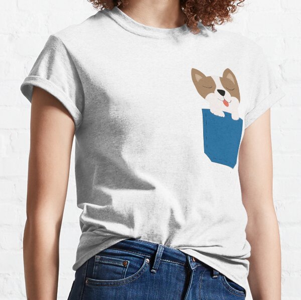 Dog in the blue pocket Classic T-Shirt