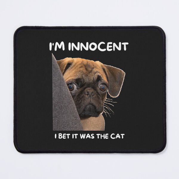 Item preview, I'm Innocent I Bet It Was The Cat Funny Guilty Cute Pug Premium designed and sold by virnmjan.
