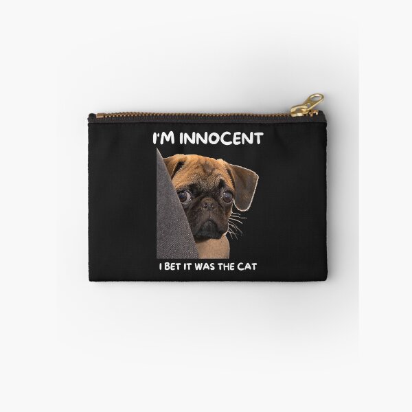 Item preview, I'm Innocent I Bet It Was The Cat Funny Guilty Cute Pug Premium designed and sold by virnmjan.