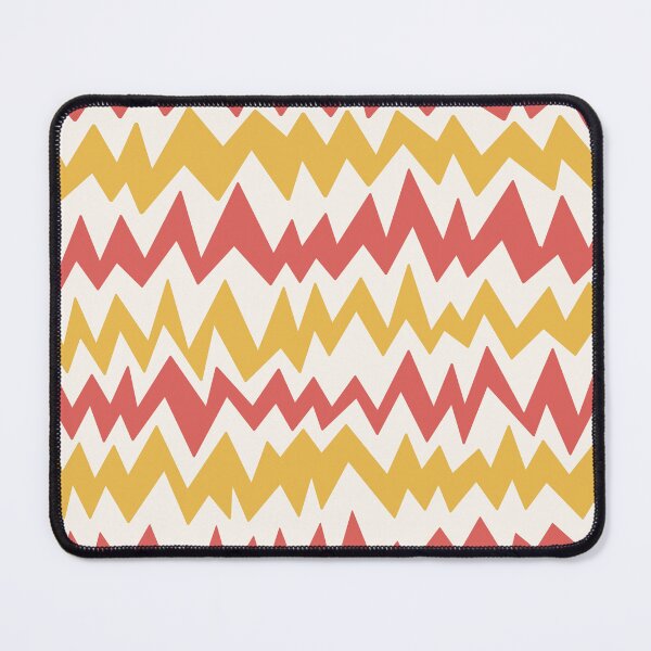 Item preview, Modern minimalist zigzag extract in mustard, cream and deep coral designed and sold by FrancesPoff.