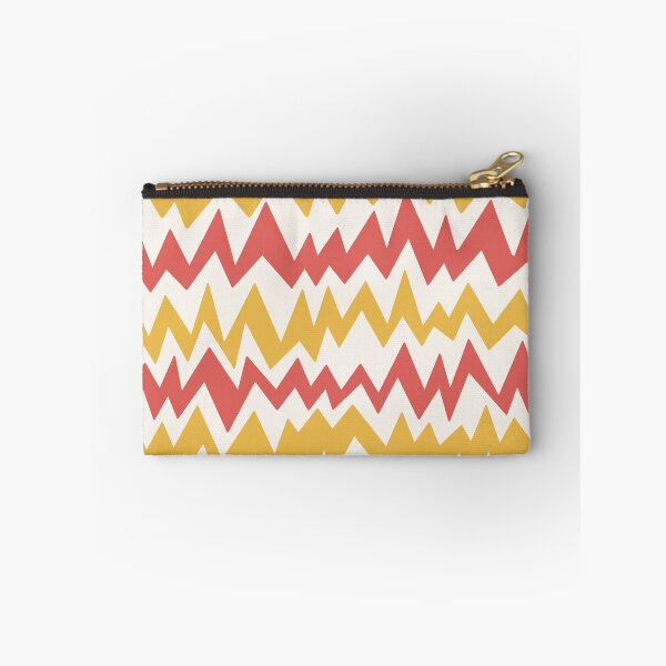 Item preview, Modern minimalist zigzag extract in mustard, cream and deep coral designed and sold by FrancesPoff.