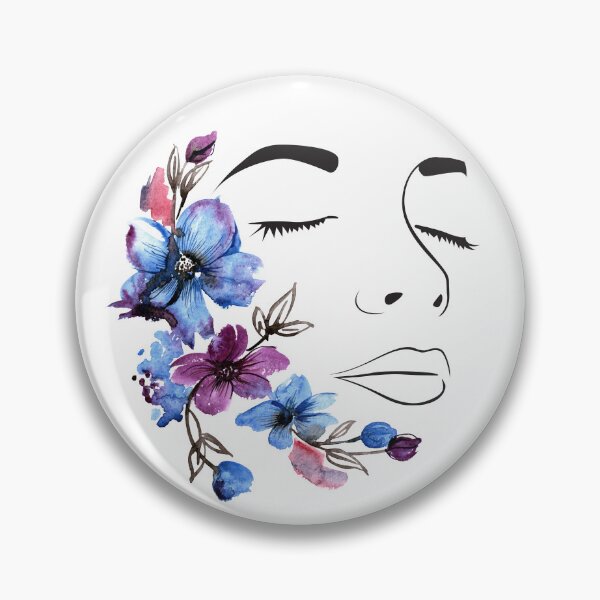 Item preview, Blue Purple Flower Girl Design designed and sold by CreativNode.