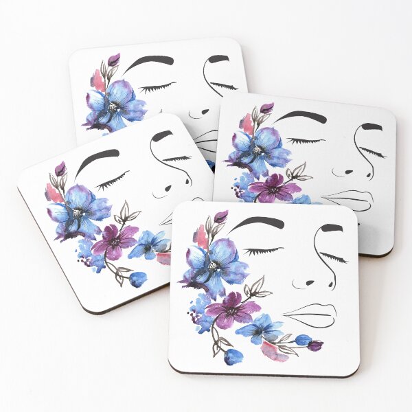 Item preview, Blue Purple Flower Girl Design designed and sold by CreativNode.