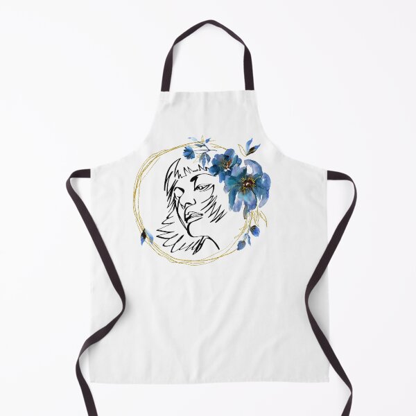 Item preview, Blue Flower Girl in a Gold Circle Frame Design designed and sold by CreativNode.