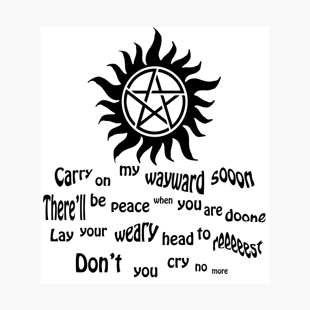 Wayward Son Lyrics Poster By Skootaloo Redbubble