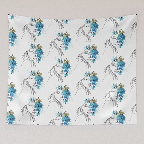 Item preview, Blue Flower Girl Design designed and sold by CreativNode.